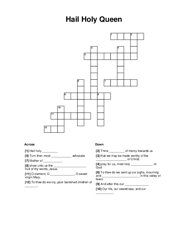 Hail Holy Queen Crossword Puzzle