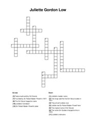 Juliette Gordon Low Crossword Puzzle