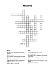 Mixtures Word Scramble Puzzle