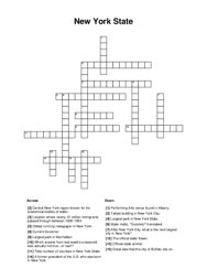 New York State Crossword Puzzle