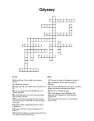 Odyssey Crossword Puzzle