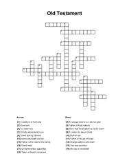 Old Testament Crossword Puzzle