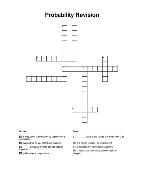 Probability Revision Crossword