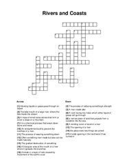 Rivers and Coasts Word Scramble Puzzle