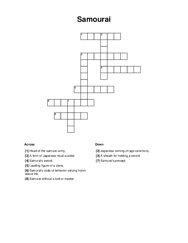 Samourai Crossword Puzzle