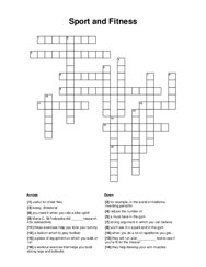 Sport and Fitness Word Scramble Puzzle
