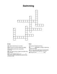 Swimming Word Scramble Puzzle