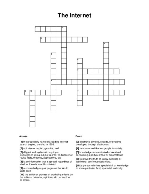 The Internet Crossword Puzzle