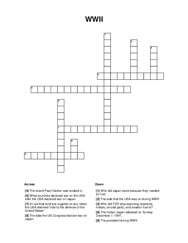 WWII Crossword Puzzle