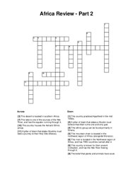 Africa Review - Part 2 Crossword Puzzle