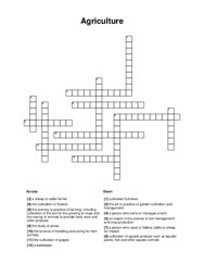 Agriculture Crossword Puzzle