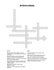 Antimicrobials Crossword Puzzle