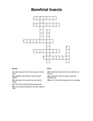 Beneficial Insects Crossword Puzzle