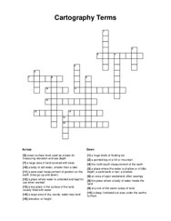 Cartography Terms Crossword Puzzle