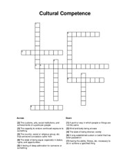 Cultural Competence Word Scramble Puzzle