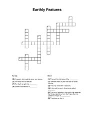 Earthly Features Crossword Puzzle