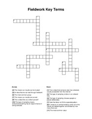 Fieldwork Key Terms Crossword Puzzle