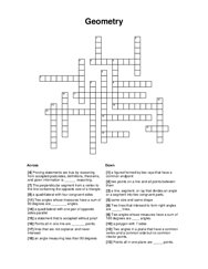 Geometry Crossword Puzzle