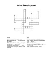 Infant Development Crossword Puzzle