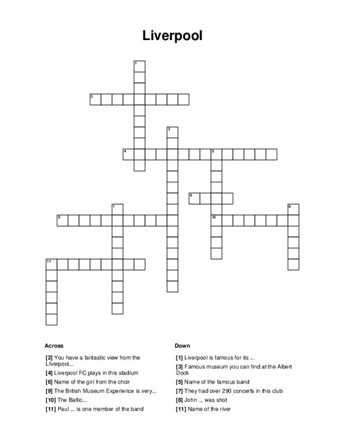 Liverpool Crossword Puzzle