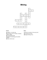 Mining Crossword Puzzle