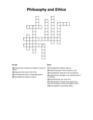 Philosophy and Ethics Word Scramble Puzzle