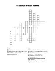 Research Paper Terms Word Scramble Puzzle