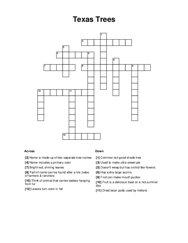 Texas Trees Crossword Puzzle