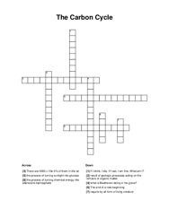The Carbon Cycle Crossword Puzzle