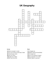 UK Geography Crossword Puzzle