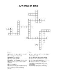 A Wrinkle in Time Crossword Puzzle