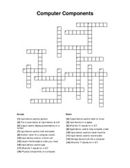Computer Components Crossword Puzzle