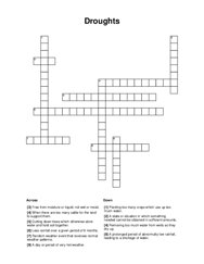 Droughts Crossword Puzzle