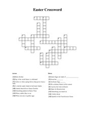 Easter Crossword Crossword Puzzle