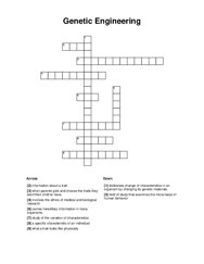 Genetic Engineering Word Scramble Puzzle