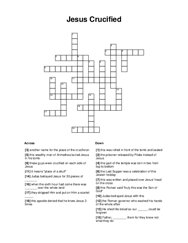 Jesus Crucified Crossword Puzzle