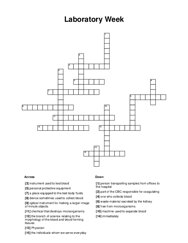 Laboratory Week Crossword Puzzle