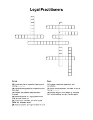 Legal Practitioners Crossword Puzzle