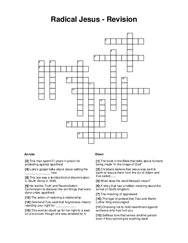 Radical Jesus - Revision Crossword Puzzle