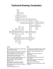 Technical Drawing Vocabulary Crossword Puzzle