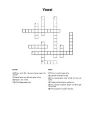 Yeast Crossword Puzzle