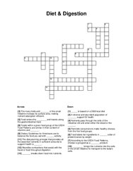 Diet & Digestion Crossword Puzzle