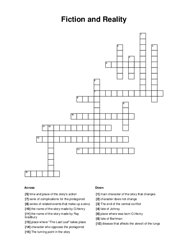 Fiction and Reality Crossword Puzzle