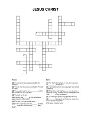 JESUS CHRIST Crossword Puzzle