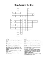 Structures in the Eye Crossword Puzzle