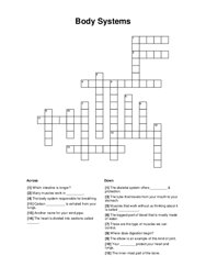 Body Systems Crossword Puzzle