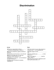 Discrimination Crossword Puzzle