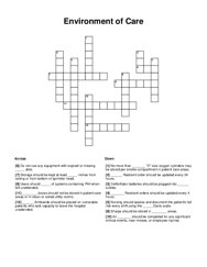 Environment of Care Crossword Puzzle