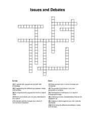 Issues and Debates Word Scramble Puzzle