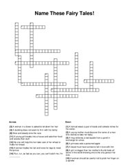 Name These Fairy Tales! Crossword Puzzle